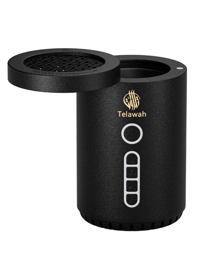 Telawah Portable Electric Bakhoor Burner with Quran Speaker, 2000mAh USB Rechargeable Bakhoor Incense Burner for Home Office and Car Model SQ-828 - Image 2